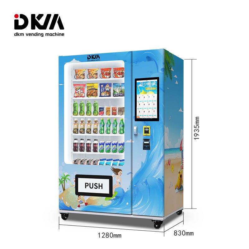 Dkmvending New Design Smoothie Food Automat Snack And Drink Smart Fridge Vending Machine