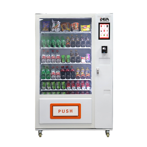 DKM wholesale supermarket outdoor snack and iced cold drink vending machine with credit card payment system