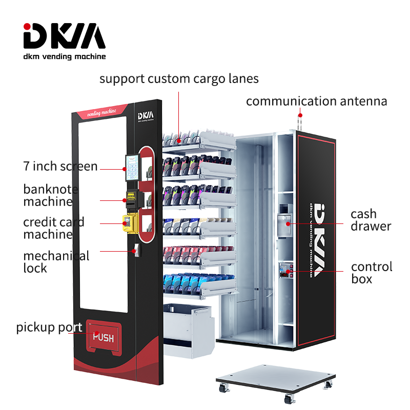 Dkmvending Good Quality False Lashes Food Outdoor Vending Machine For Cigarette