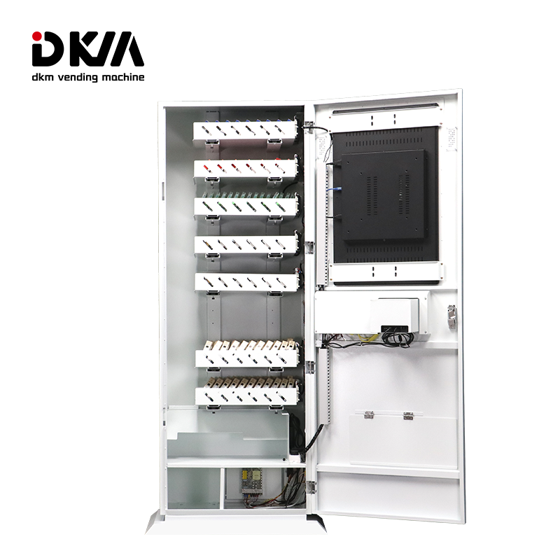 DKM free standing outdoor card reader smoke tobacco cigarette vending machine with ID age verification