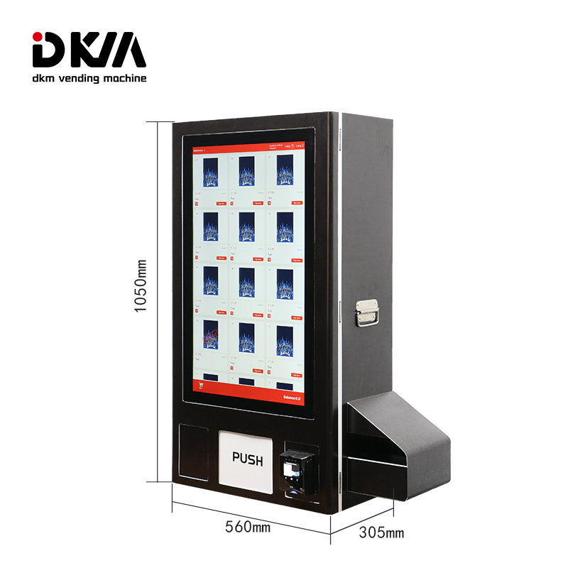 DKM New Design Mini Wall mounted Touch Screen Lash Shampoo Film Packages Machine age Verification Vending Machine