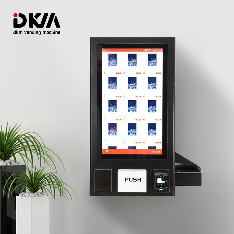 DKM wall mounted condom cbd cigarette debit credit card payment vending machine with id age verification