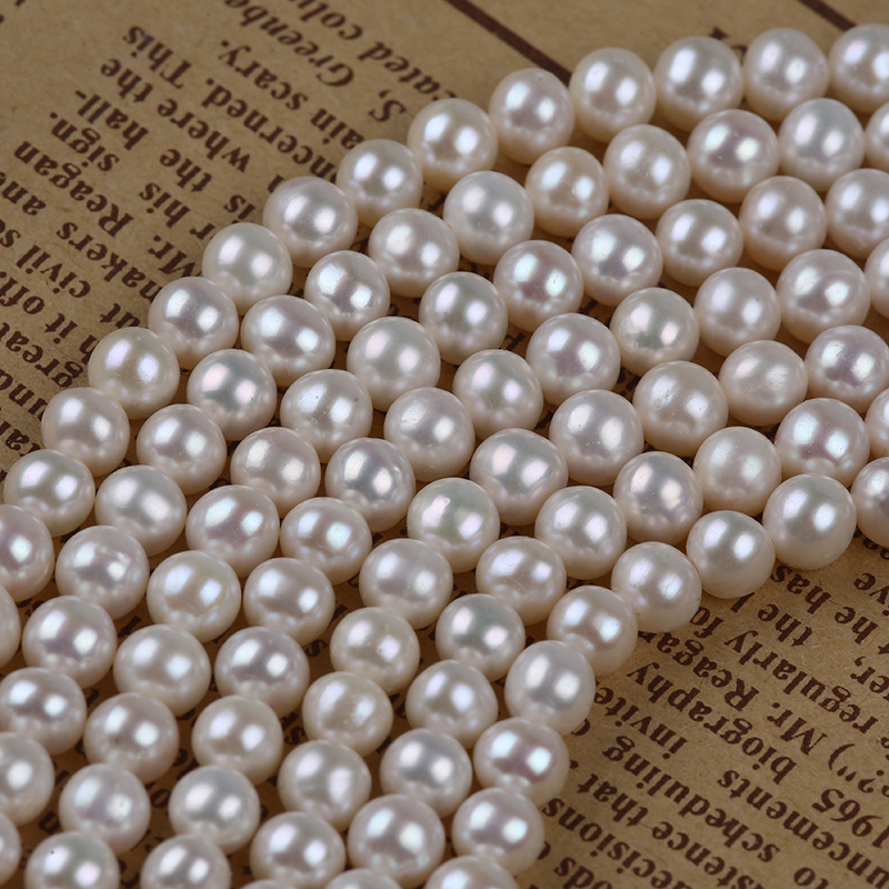 5-6mm high quality White Loose Pearl Freshwater Strand Potato Pearl Bead