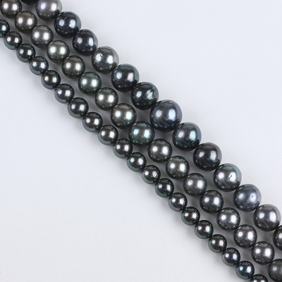 10-13mm high quality Saltwater pearl round loose Tahitian black Pearls wholesale