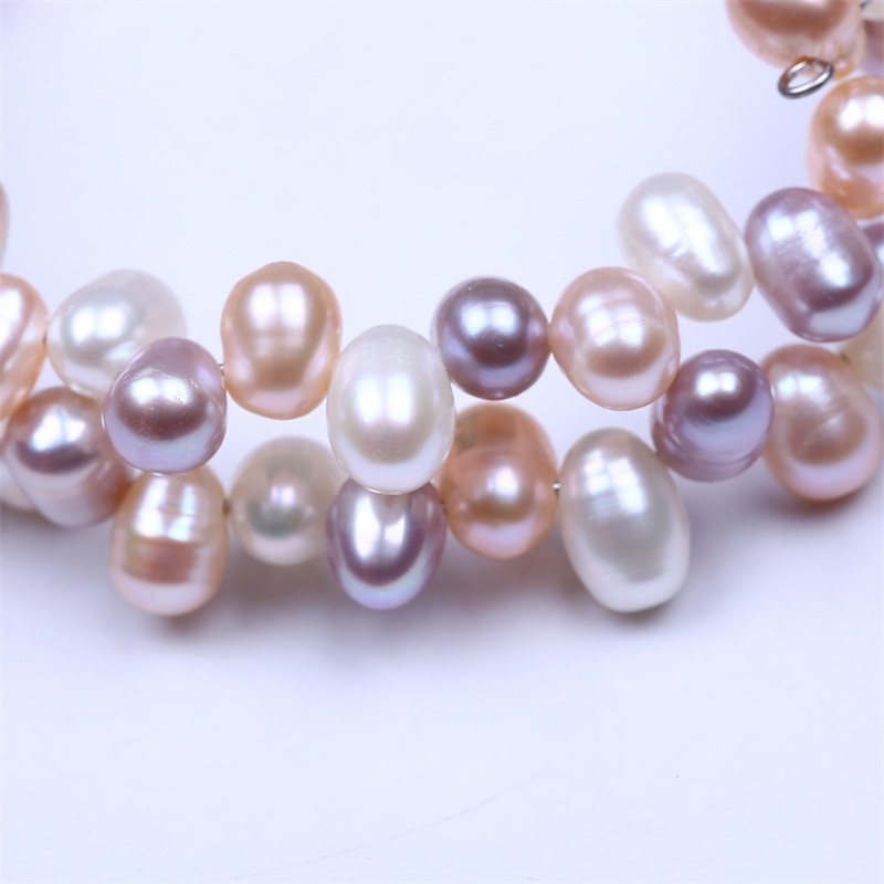 Latest design women real freshwater natural white pink cultured pearl bracelet jewelry fresh water pearl bracelet