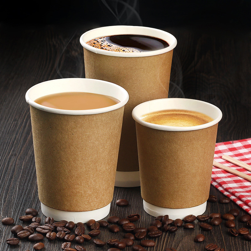 Hot sale eco friendly Factory made strictly checked custom coffee paper cups with factory price double wall printed paper cup