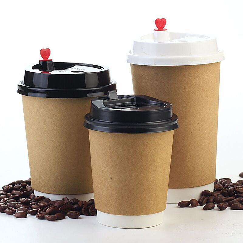 Hot sale eco friendly Factory made strictly checked custom coffee paper cups with factory price double wall printed paper cup