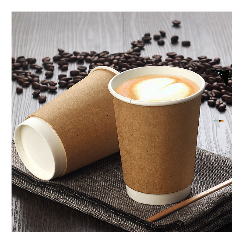 Hot sale eco friendly Factory made strictly checked custom coffee paper cups with factory price double wall printed paper cup