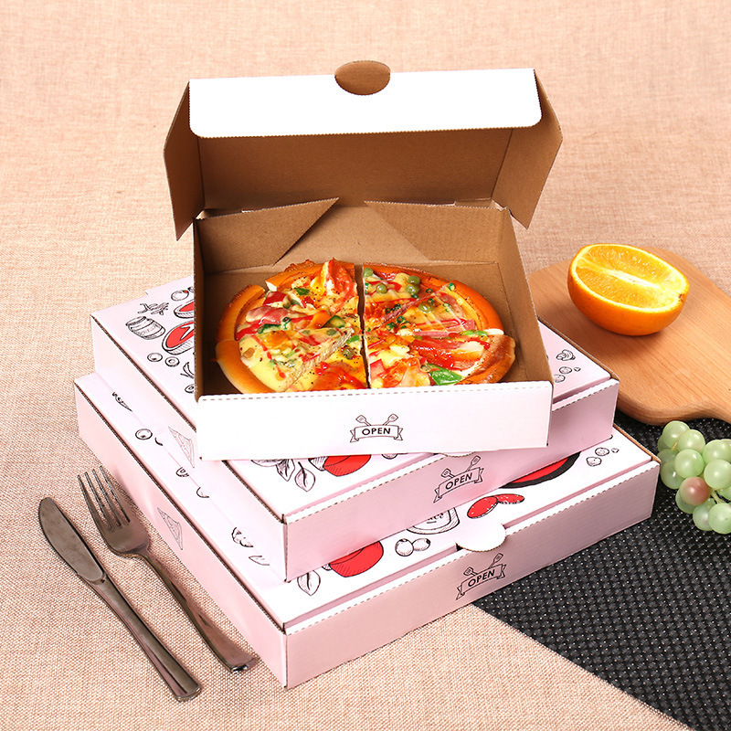 Custom Personalized Portable Pink 7/9/10 Inches Take-way Pizza Box