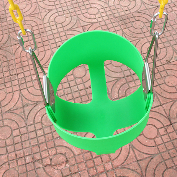 New Arrival Yard Toys Swing Seat Mini Outdoor Tree Kids Pod Swing Seat Green Rubber Belt Seat for Swing