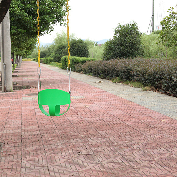 New Arrival Yard Toys Swing Seat Mini Outdoor Tree Kids Pod Swing Seat Green Rubber Belt Seat for Swing