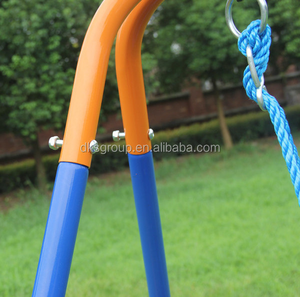 Newest Child Swing Set Plastic Children's Play Indoor Swing Steel Tube Outdoor Hanging Basket Swing Net