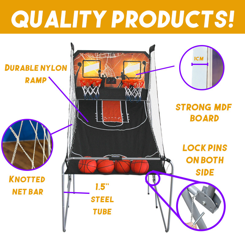 Custom Double Shooting Basketball Arcade Game Machines Street Basketball Arcade Game Machine