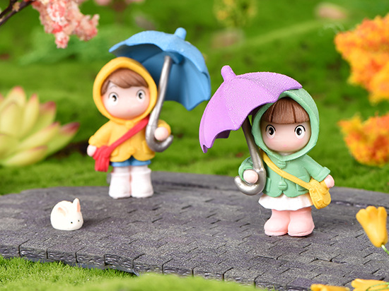 Educational tiny cute kids boy and girl figurine toys plastic figures paint