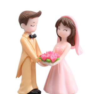 small figurine couple luxury gift wedding miniature souvenir cute creative sweet tabletop cake topper car  snow globe decoration