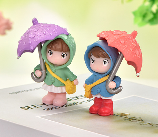 Educational tiny cute kids boy and girl figurine toys plastic figures paint