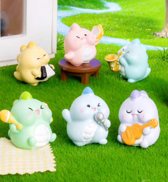 micro mini cute cartoon animals mini figurine toy charms statue model resin dinosaur concert for kids birthday party decoration