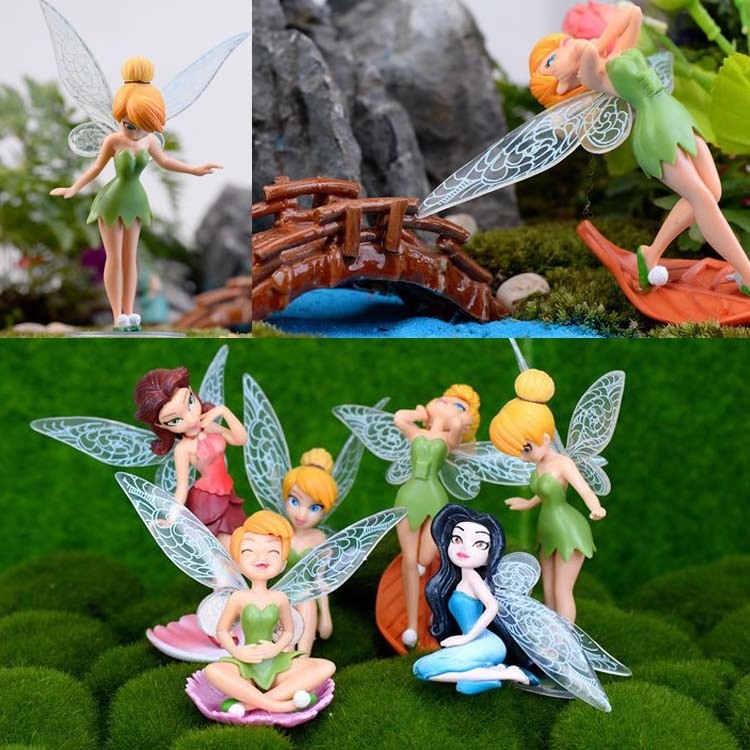 need use glue to put together 6 designs faries garden resin female nude figurine