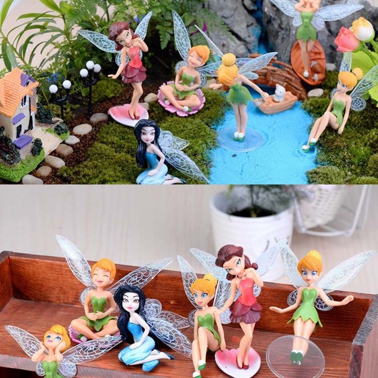 need use glue to put together 6 designs faries garden resin female nude figurine