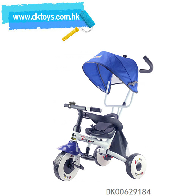 Baby Carriage Bicycle Pedal Tricycle Cat Toys With Parasol 3 Wheels Ride On Car Trolley Stroller Toys For Kids