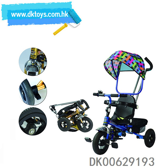 Baby Carriage Bicycle Pedal Tricycle Cat Toys With Parasol 3 Wheels Ride On Car Trolley Stroller Toys For Kids