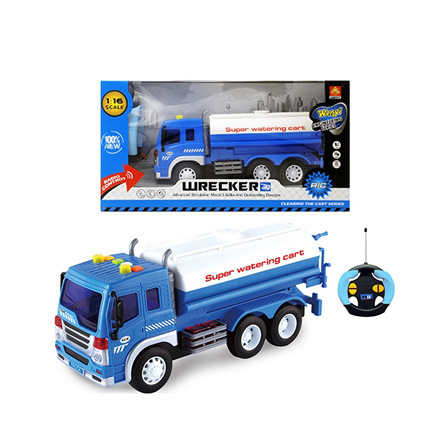 Child Play Toys 1 16 Scale Four-Way Remote Control Road Administration Vehicle Car Toys RC Truck With Light For Kids