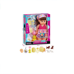 Pretend Playing Toys Kids Fun Game Toys Doll With Pet Caring Kit