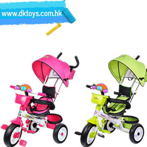 Baby Carriage Bicycle Pedal Tricycle Cat Toys With Parasol 3 Wheels Ride On Car Trolley Stroller Toys For Kids