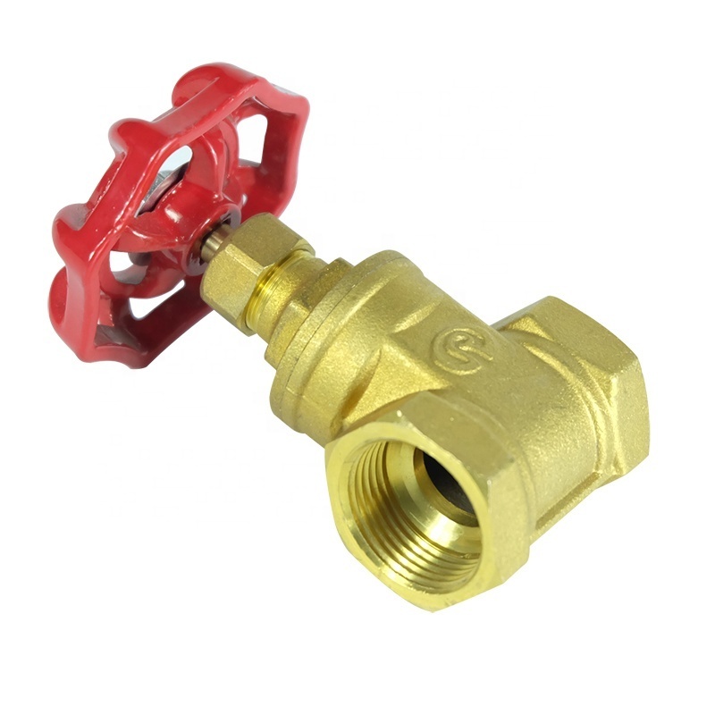 DKV DN15-50 Forged Brass Water Gate Valve Threaded Gate Valve High Pressure Manual Brass Two-way Seal 1/2-2 Inch Pull Handle