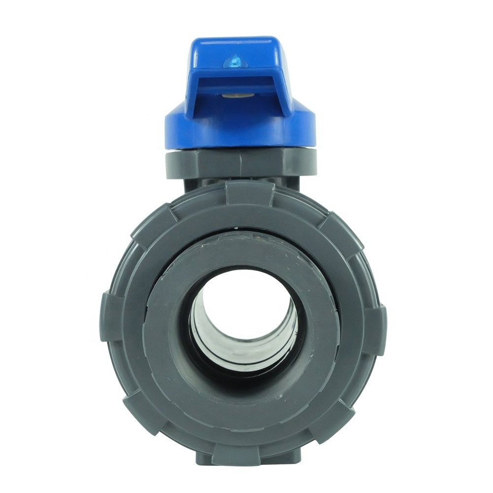 DKV UPVC Double True Union Ball Valve socket type true union ppr ball valve for water/irrigation PVDF PPH CPVC PVC RPP