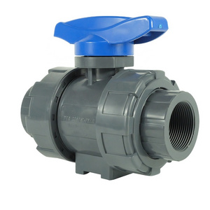 DKV UPVC Double True Union Ball Valve socket type true union ppr ball valve for water/irrigation PVDF PPH CPVC PVC RPP