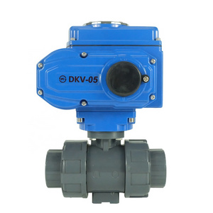 DKV electric pvc ball valve DN50 Electric Motorized UPVC/CPVC/PVC ball Valve ac220 water Plastic Motorized Ball Valve