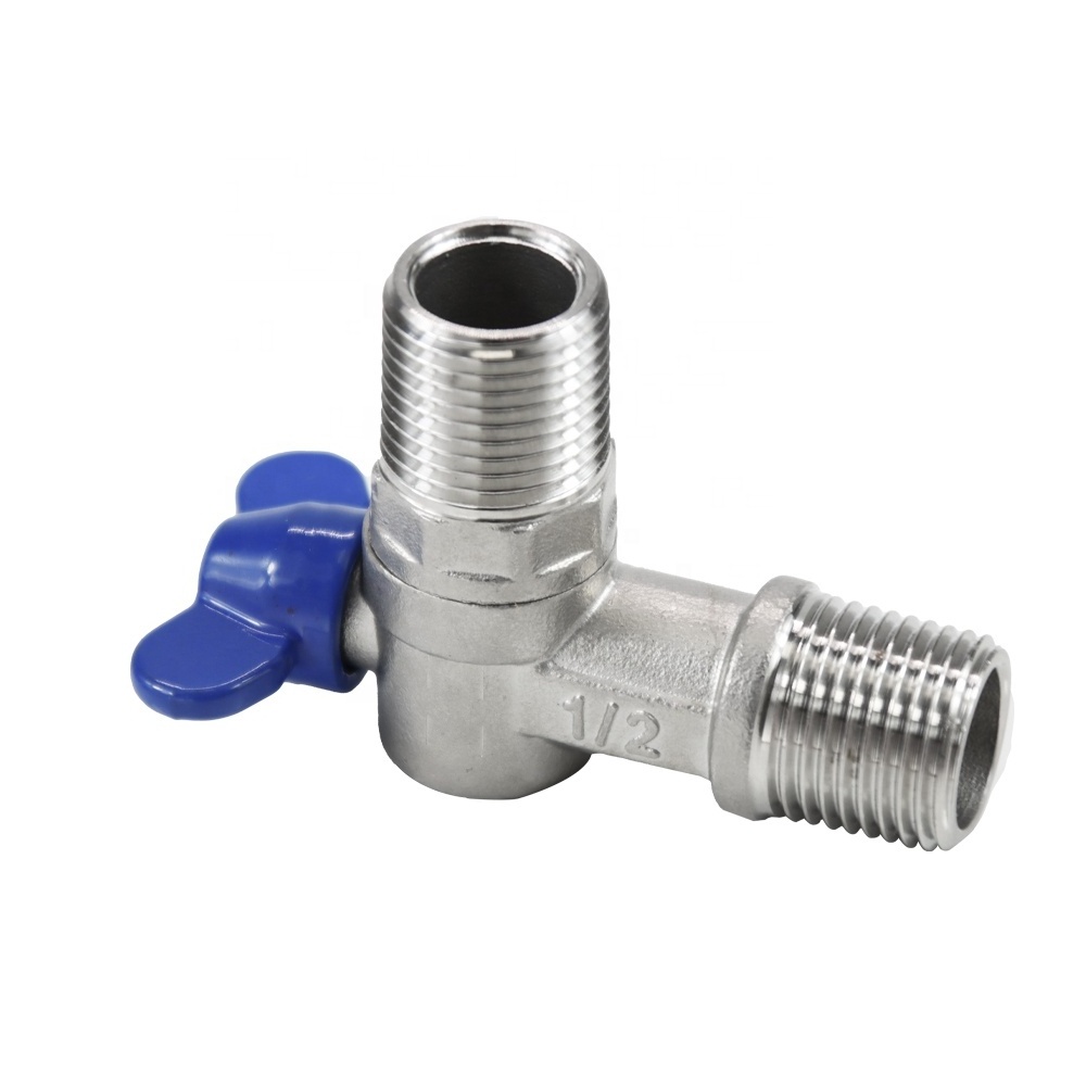 DKV Ball core gas triangle valve stainless steel mini pagoda ball valve water high flow 1/2