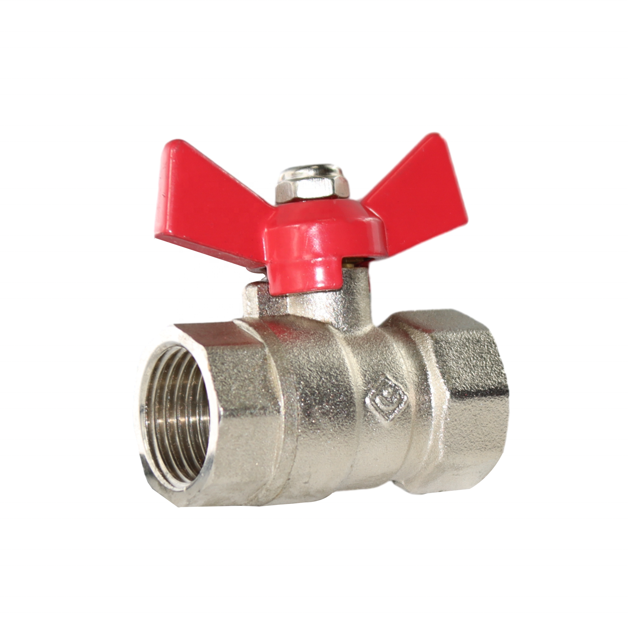 DKV Full Bore DZR brass Ball Valve with Butterfly Handle PN25 BSP Brass Ball Valve Butterfly Handle Female