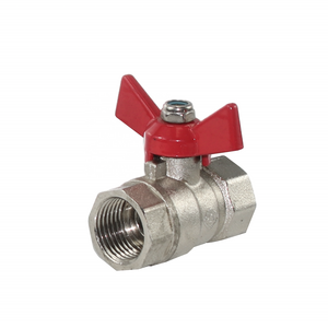 DKV Full Bore DZR brass Ball Valve with Butterfly Handle PN25 BSP Brass Ball Valve Butterfly Handle Female