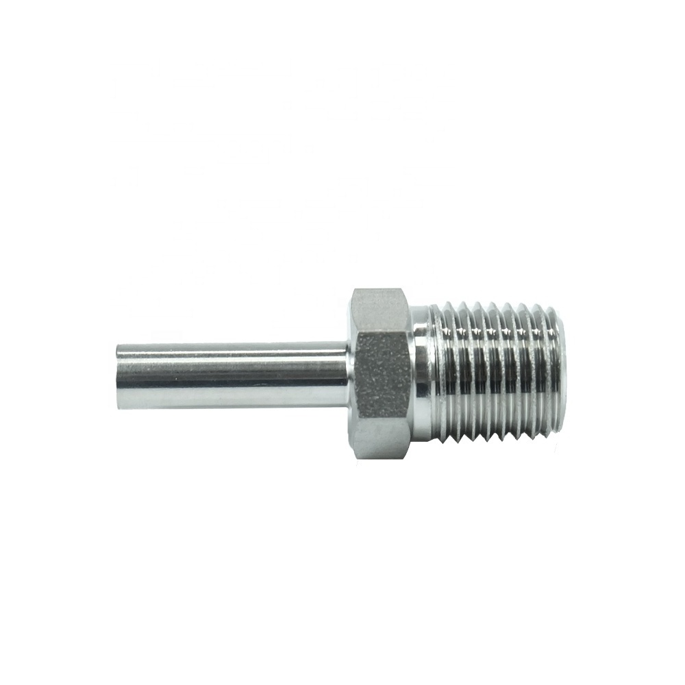 DKV Stainless Steel 304/316 male thread Hydraulic Connector Adjustable Hose Connector Hydraulic Hose Fittings Tube Adaptor