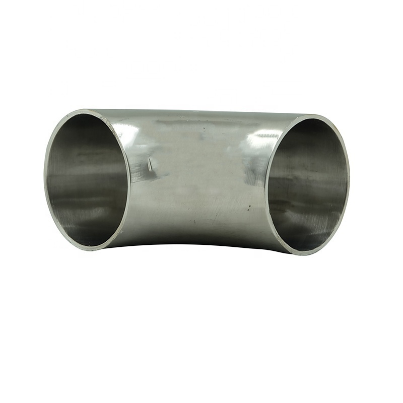 DKV Sanitary Pipe Fittings 90 Degree Elbow SS304 316L Stainless Steel Butt Weld Sanitary Bend 90 Degree Elbow