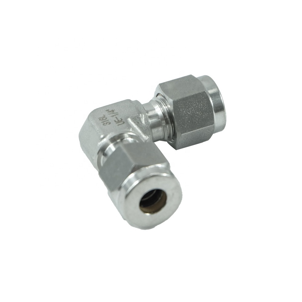 DKV Stainless Steel 90 Degree Elbow Double Ferrule female thread High Pressure pipe fittings Union Elbow