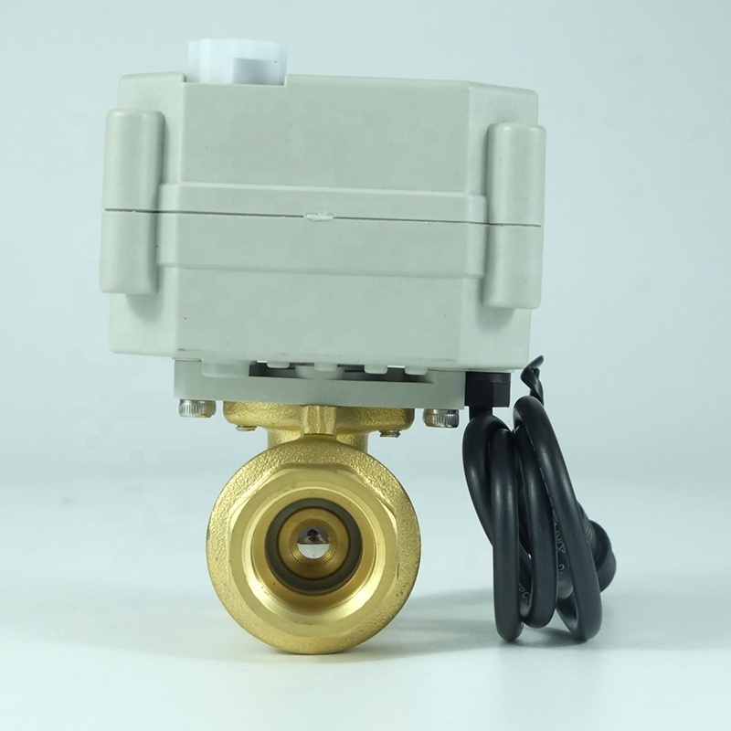 DKV mini electric actuator thread motorized brass ball valve 2 way Brass Ball Electric Motor Mini Motorized Control Valve