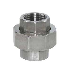 DKV NPT 3PC Union 304 Stainless Steel Cast Pipe Fitting Union Female G 3/4in Straight Octagon Union 300 PSI