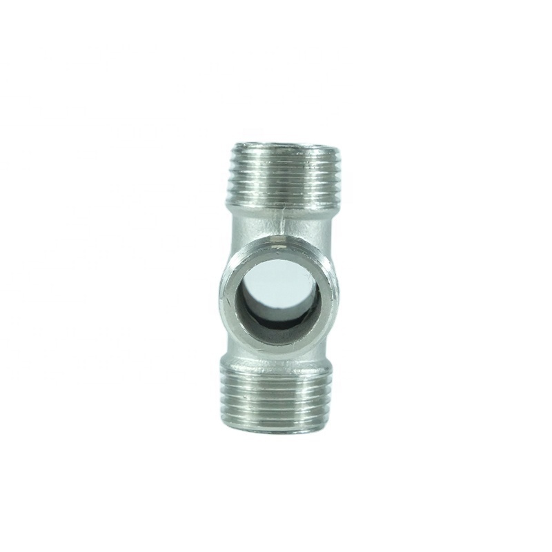 DKV Male Thread Cross stainless steel ss304 ss316 pipe fitting 4 Way Coupling Class 150 BSP NPT