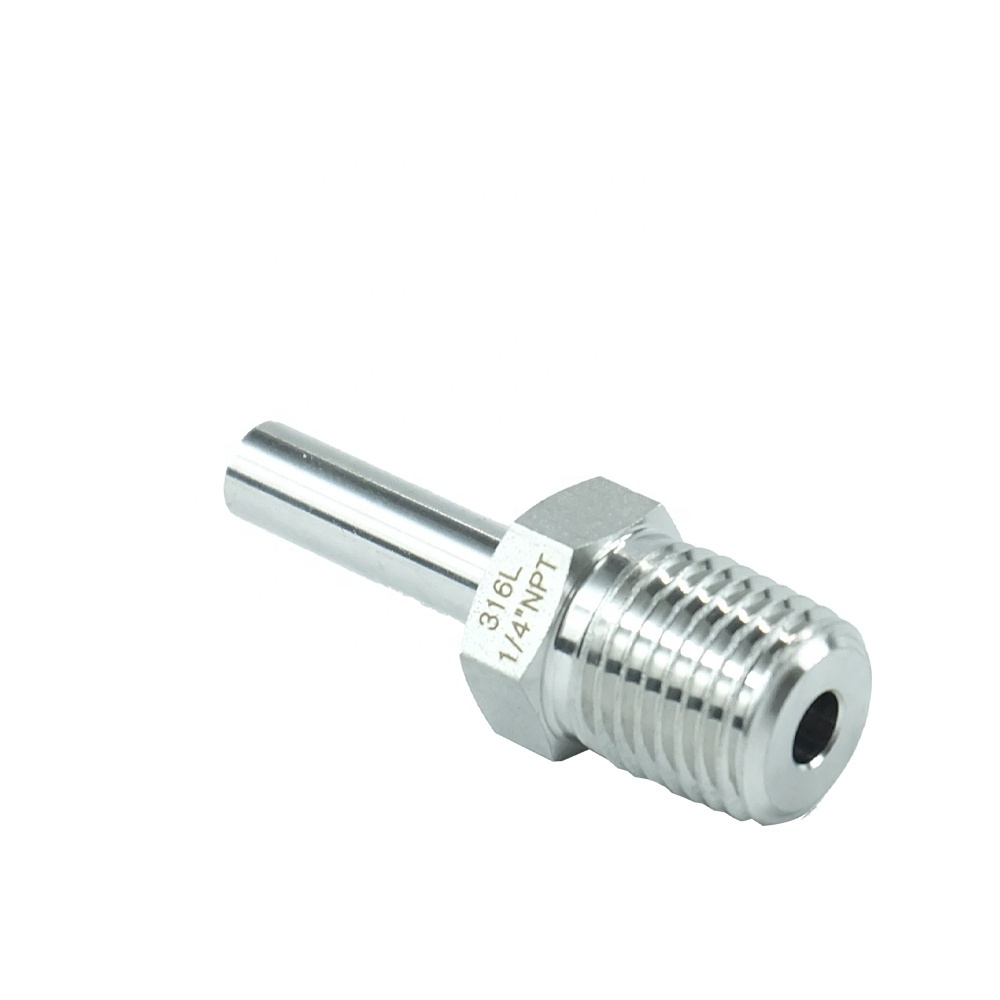 DKV Stainless Steel 304/316 male thread Hydraulic Connector Adjustable Hose Connector Hydraulic Hose Fittings Tube Adaptor