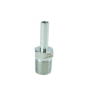 DKV Stainless Steel 304/316 male thread Hydraulic Connector Adjustable Hose Connector Hydraulic Hose Fittings Tube Adaptor