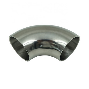 DKV Sanitary Pipe Fittings 90 Degree Elbow SS304 316L Stainless Steel Butt Weld Sanitary Bend 90 Degree Elbow