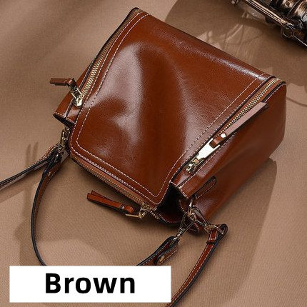 Leather cowhide women's bags vintage crossbody bucket designer bags women's shoulder bags