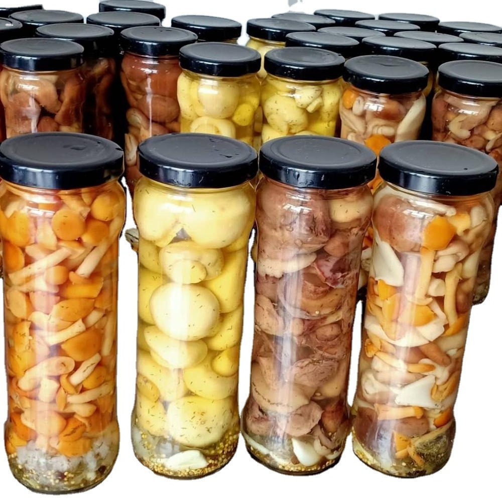 Canned Chantarelle mushroom canned mixed mushroom  in glass jar