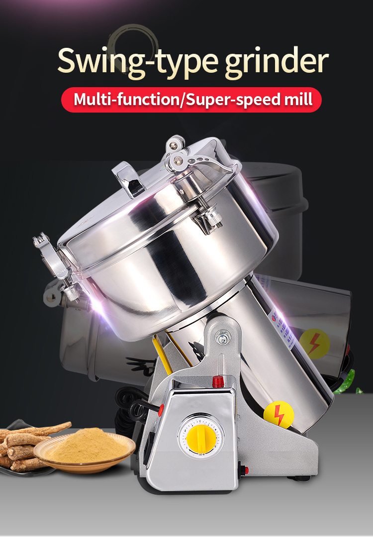 Dingli 1000g High-speed Grain  Mill Stainless Steel Grinder Machine