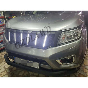 NEW Frontier for Navara NP300 Front Grille LED Grill Cover Black For 2015 2016 Frontier