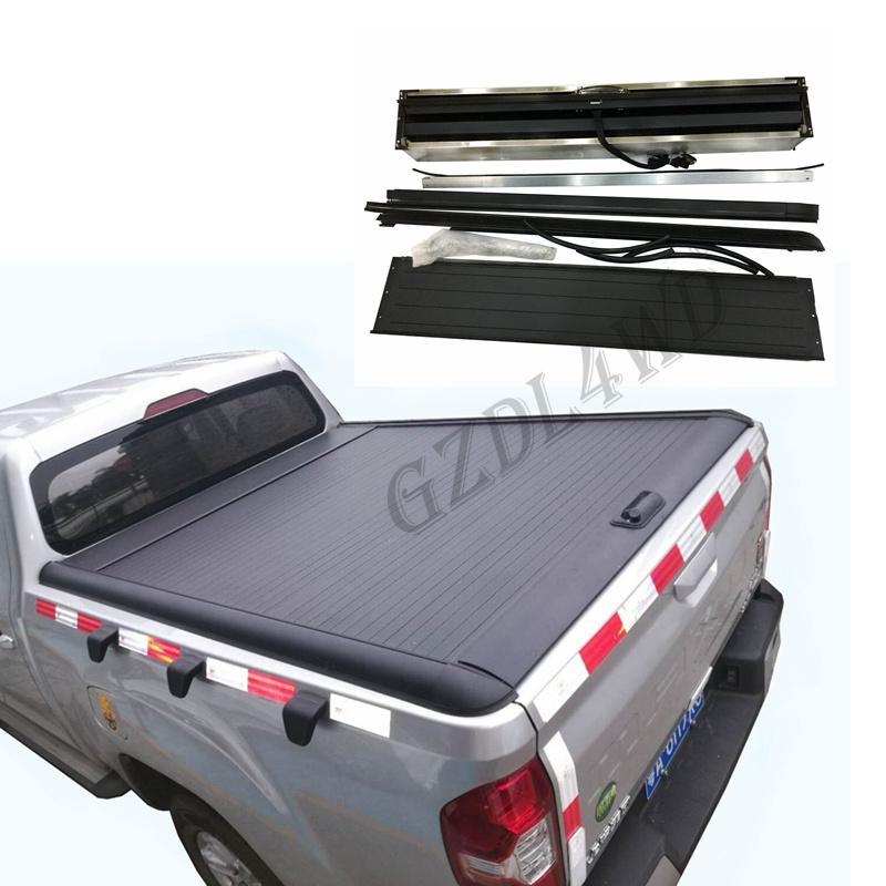 4X4 Aluminum roll up Locked Shutter  truck bed cover Tonneau Cover for  Ranger 2012+ T6 T7 T8