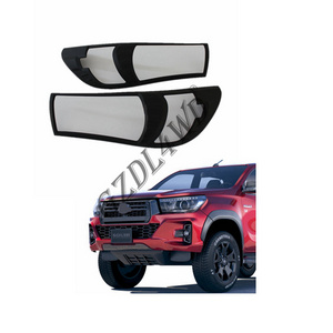 ABS Plastic Exterior Front Head Light Cover For Hilux Revo 2021 2022 Headlight Trim Covers Accessories